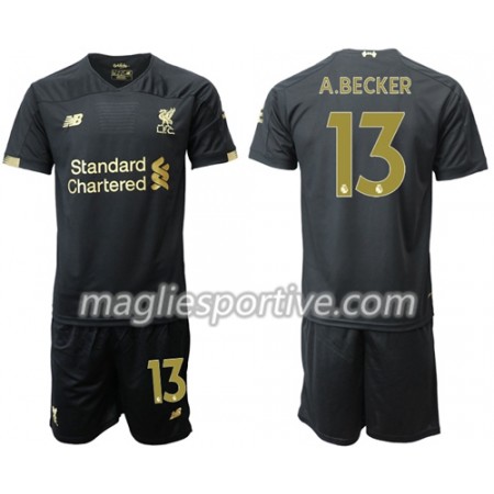 Completo Calcio Liverpool A.Becker 13 Portiere Bambino Divisa Prima 2019/2020